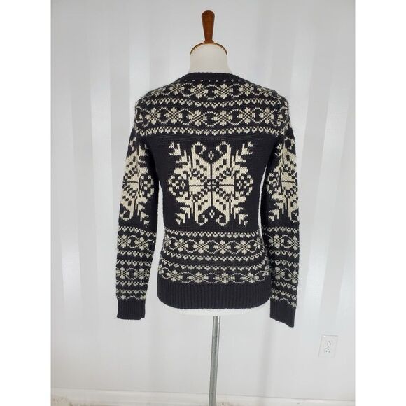 Joe Fresh Sweater Cozy Winter Fair Isle Knit Snowflake Ski NWT Women's Medium - Picture 7 of 10